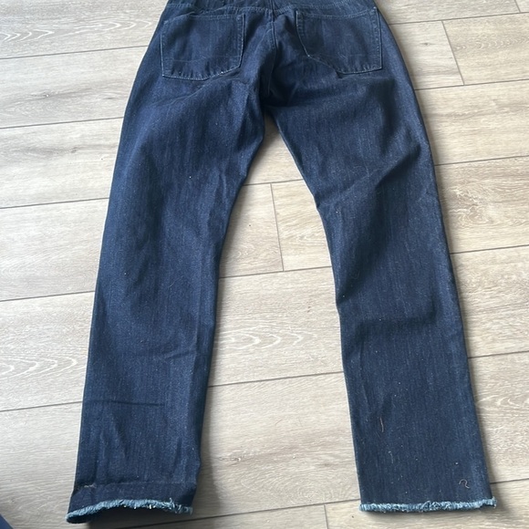 Asos straight leg distressed hem and waist nwt mens dark jeans size 34 x 34 - Picture 8 of 10